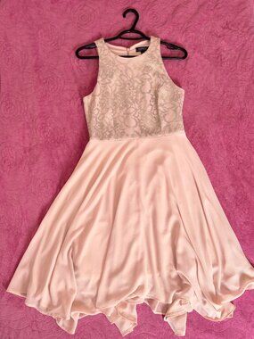 Le Chateau - Pink and Gold Halter Dress